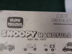 Vintage New NIB HASBRO SNOOPY Handfuls Mini Diecast MAIL TRUCK 1965 Hong Kong