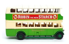 Matchbox Appx 9cm Long Diecast Y-5 – 1929 Leyland Titan Bus R4 – Cream/Green