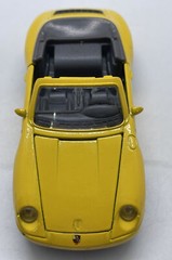 Welly Porsche 911 Carrera Cabriolet Yellow No.9722 4.5 Inches Open Top