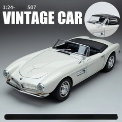 1:24 BMW 507 Vintage Roadster 1950 Diecast Model Car – Sound Light Pull-Back Toy