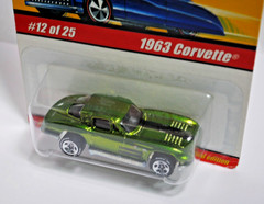 Hot Wheels Classics Series 1 #12 of 25 1963 Chevy Chevrolet Corvette Green