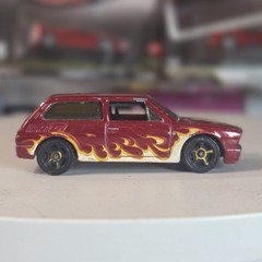 Hot Wheels Heat Fleet Volkswagen VW Brasilia Red w/Flames Loose
