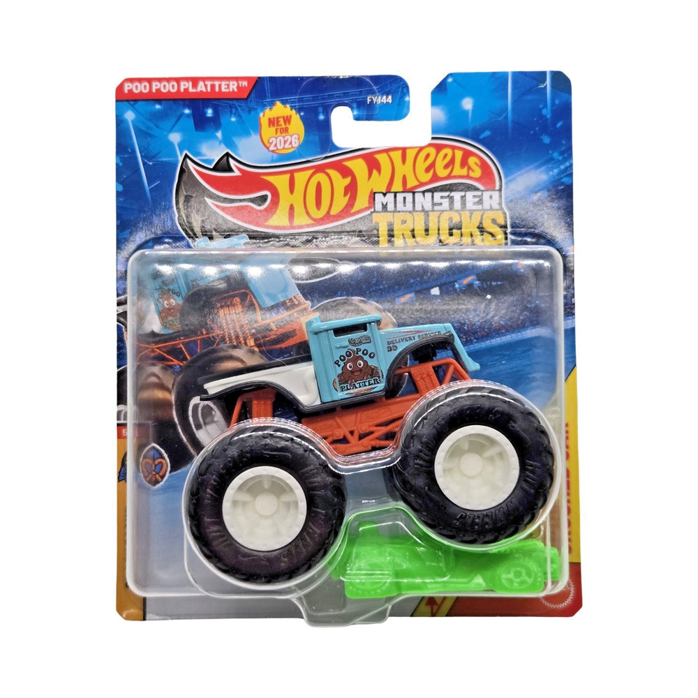 2026 Hot Wheels Poo Poo Platter TOILET SEAT Gotta Go Teal MONSTER TRUCKS