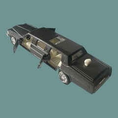 KINTOY Black Stretch Limousine Diecast 5 Inch Opening Doors Sunroof Vintage