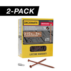 2-Pack #9 X 3-1/2 In. Red Star Drive Flat-Head Wood Deck Screw (10 Lb / 560-Piec
