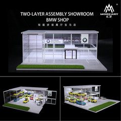 1/64 Diorama Garage Model With LED Parking Lot Display Case For Hot Wheels US