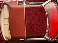 AUTO WORLD 1975 CADILLAC ELDORADO LUXURY CRUISER IN FIREMIST POLY W/RUBBER TIRES