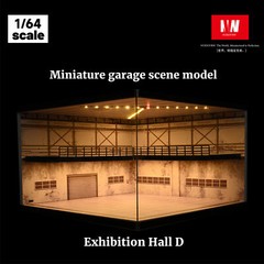 Diorama 1:64 Parking Lot Model LED Lighting Diecast Garage Model Display Case US