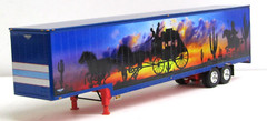 dcp blue/red Cowboy mural Kentucky van trailer no box 1/64