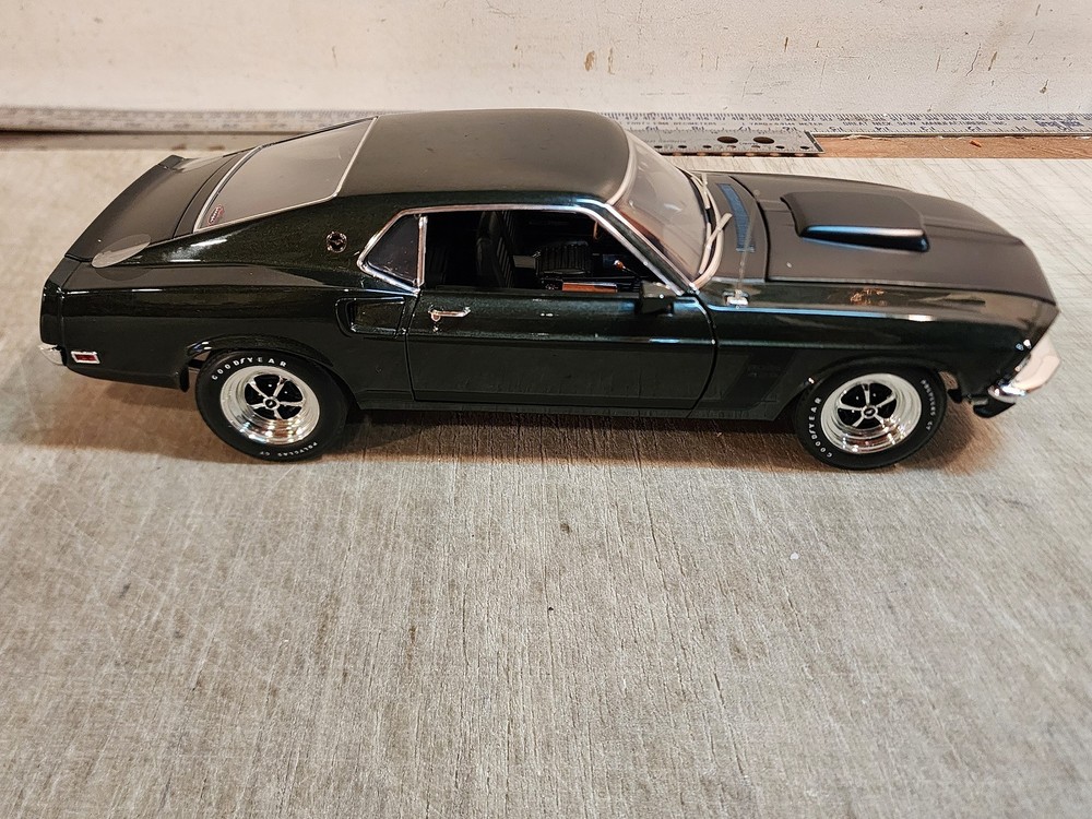 ACME 1:18-1969 FORD MUSTANG BOS 429 BLACK JADE -A1801888TG-TOM’S GARAGE 120 MADE