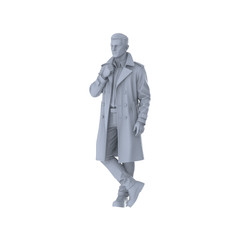 MRY-SFW LYTR608 1/64/87/160 Modern Urban Trench Coat Style Youth Male Multi-Pose