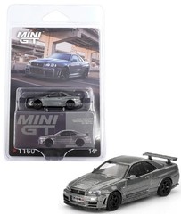 Mini GT 1:64 Nissan Skyline GT-R Dark Metal Gray (NISMO BNR34 CRS Version) #1160