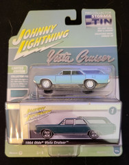 2024 JOHNNY LIGHTNING Pro Collector Tin Case 1964 OLDS VISTA CRUISER Blue Mint