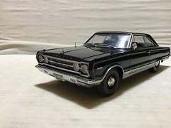SATELLITE BLACK 1967 HEMI 426ci PLYMOUTH #50376F 1/18 HIGHWAY 61 FAIRFIELD MINT