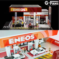 1/64 Diorama Garage Model With LED Parking Lot Display Case For Hot Wheels US