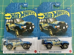 LOT OF 2 – 2026 HOT WHEELS TOYOTA LAND CRUISER 80 BLUE & GOLD SERIES MIX 2