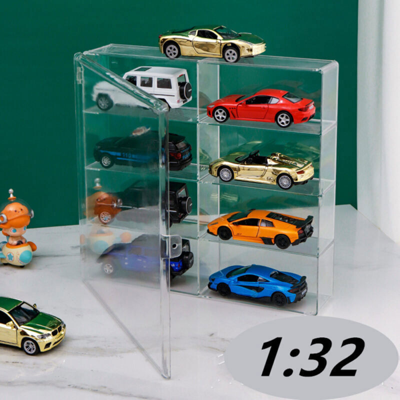 1:32 Car Model Storage Box Case Display Shelf Acrylic Dustproof Door Waterproof