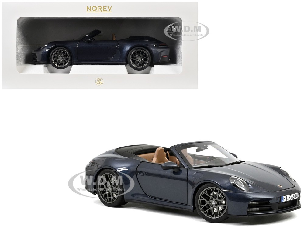 2024 PORSCHE 911 CARRERA S CABRIOLET YACHTING BLUE 1/18 DIECAST BY NOREV 187180