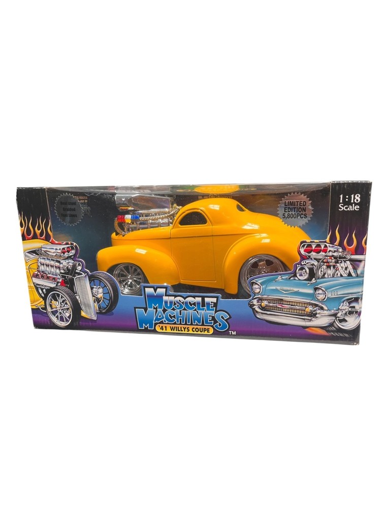 1941 Willys coupe Bright Yellow Lim. Edit 5,800 pcs. 1:18 scale Mus. Mach.