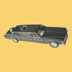 KINTOY Black Stretch Limousine Diecast 5 Inch Opening Doors Sunroof Vintage