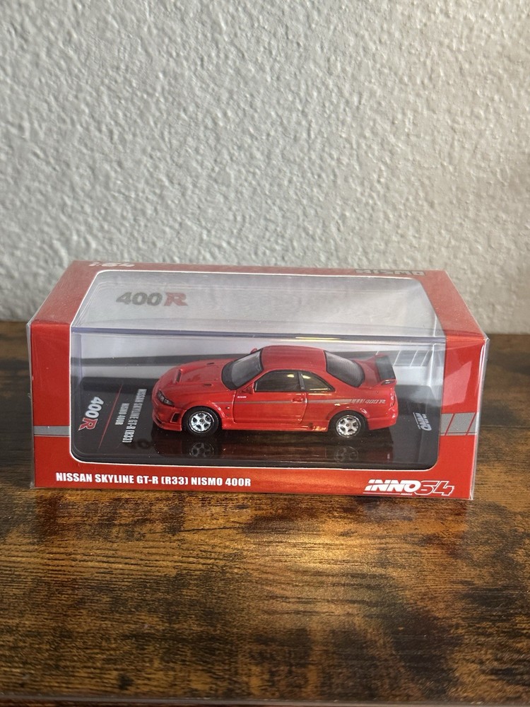 INNO 64 MODELS NISSAN SKYLINE GT-R R33 NISMO 400R RHD 1/64 RED IN64-400R-SCR
