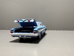 1961 61 Chevy Impala SS 409 Blue Opening Hood & Trunk 1/64 Scale
