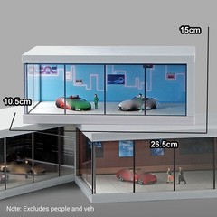 1/64 Die-Cast Car Display Case with LED Lights For Collectible Toy Car Models