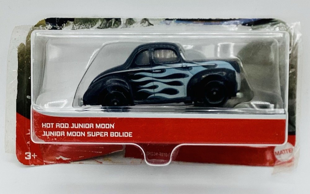 DISNEY PIXAR CARS METAL HOT ROD JUNIOR MOON **DAMAGED PACKAGE** missing card**