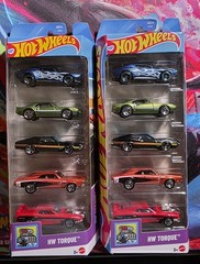 2026 Hot Wheels HW Torque 5 Pack X2 Ford + Dodge Charger + Pontiac Firebird +