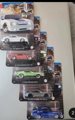 Hot 🔥 Wheels 🔥 60 Years Silver Series Ford Mustang Set Of 5