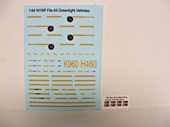 New York State Police with K-9 1/64 Decals Fits Some 1/64 GL Vehicles